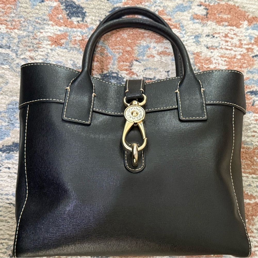 Black Dooney and Bourke Saffiano Leather Handbag